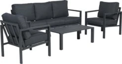 Garden Impressions Durban Loungeset - 4-delig - Zwart -Tuinmeubelwinkel 1200x630