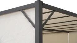 MaxxGarden Pergola - Partytent - Tuinpaviljoen Met één Gesloten Zijkant - 3x3x2,3 M - Cream -Tuinmeubelwinkel 1200x674 3