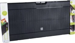 Opbergbox 310L UV-Bestendig Weerbestendig Wielen Tuinbox Rotan-look Antraciet -Tuinmeubelwinkel 1200x691