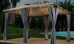 El Jardin - Partytent - 4x3 - Waterdicht Dak - Wanden - Solar - Antraciet Paviljoen 11 El Jardin - Partytent - 4x3 - Waterdicht Dak - Wanden - Solar - Antraciet Paviljoen -Tuinmeubelwinkel 1200x718 3