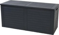 KOOPMAN Kussenbox - Tuinkist - Opslagbox - 240 Liter - Met Verzonken Handgrepen - 115x45x53CM - Zwart 5 KOOPMAN Kussenbox - Tuinkist - Opslagbox - 240 Liter - Met Verzonken Handgrepen - 115x45x53CM - Zwart -Tuinmeubelwinkel 1200x721