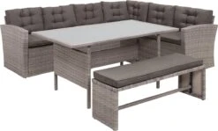 Beliani VITERBO - Loungeset Voor 8 - Grijs - PE Rotan -Tuinmeubelwinkel 1200x723 2