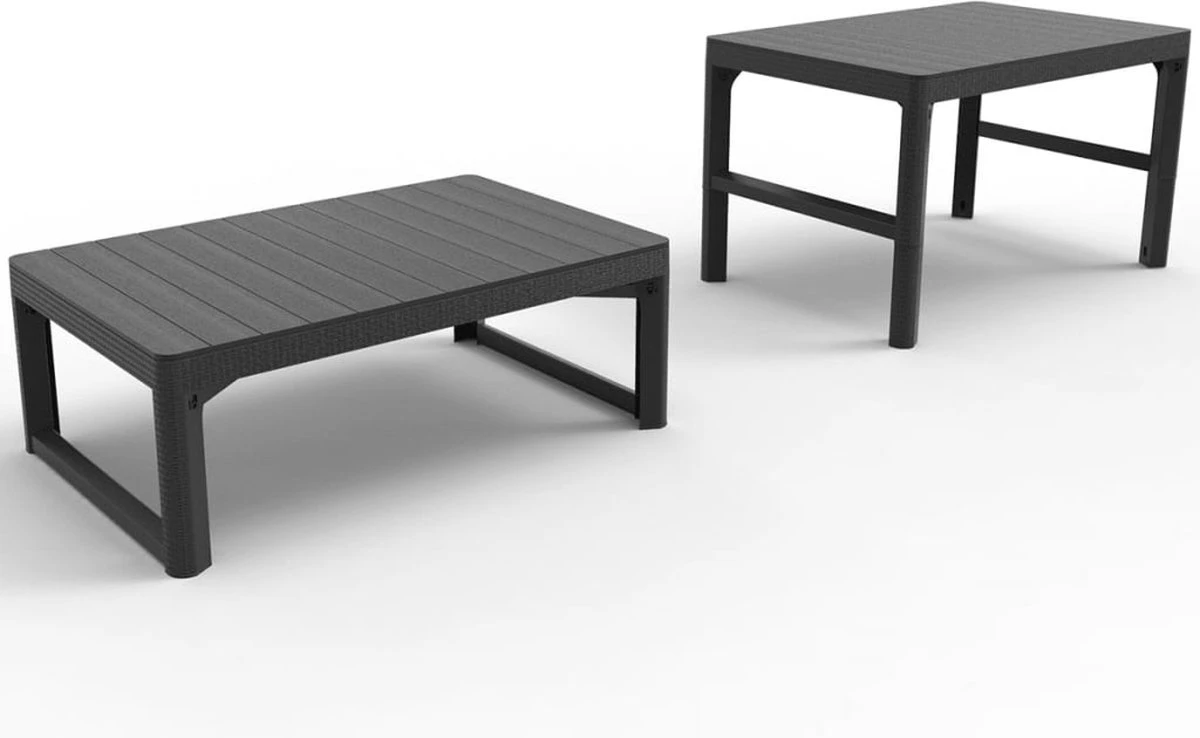 Allibert Lyon Tuintafel - 116x71,5x66/40 Cm - Grafiet 14 Allibert Lyon Tuintafel - 116x71,5x66/40 Cm - Grafiet - Afbeelding 14