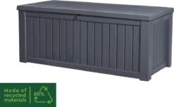 Keter Rockwood Opbergbox - 570L - 155x72.4x64.4cm - Grafiet -Tuinmeubelwinkel 1200x738 3