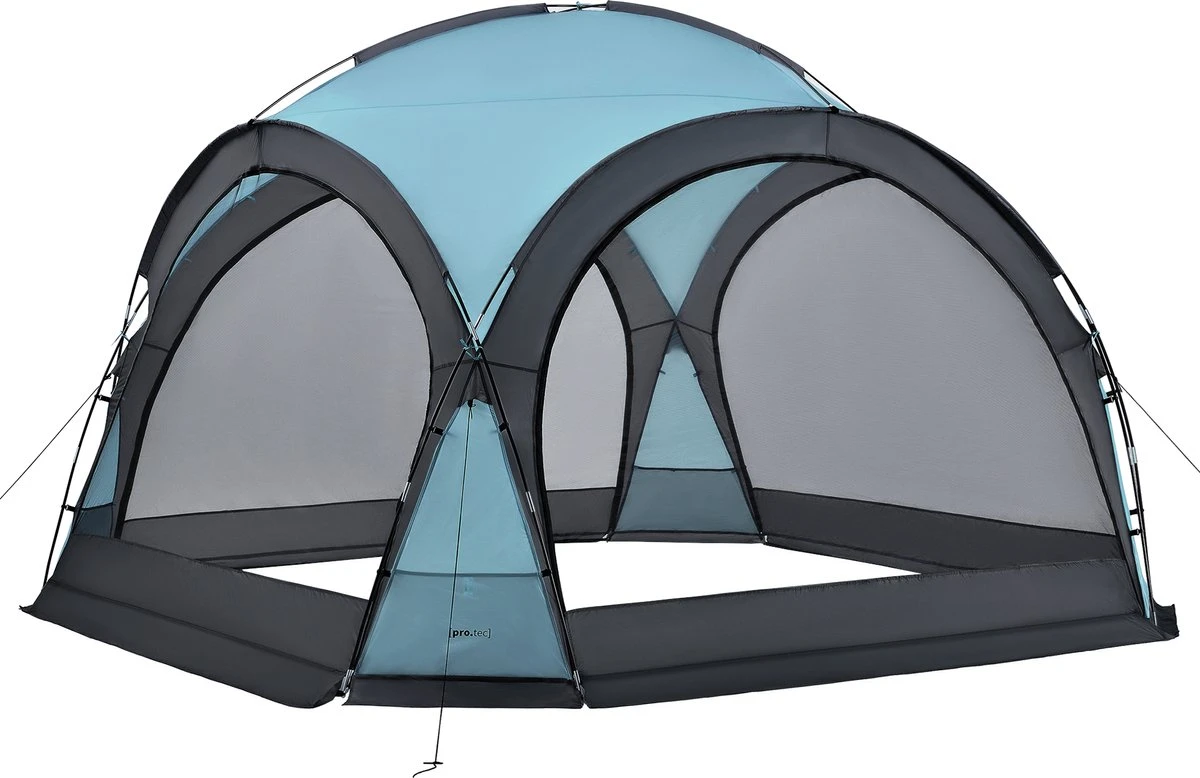 Pro-Tec Paviljoen Grästorp Met LED-verlichting 345x345x247 Cm Lichtblauw 7 Pro-Tec Paviljoen Grästorp Met LED-verlichting 345x345x247 Cm Lichtblauw - Afbeelding 7