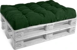 Beautissu Style – Palletkussen Set – 1x Zitkussen 120x80 Cm & 1x Rugkussen 120x40 Cm – Donker Groen -Tuinmeubelwinkel 1200x787 2