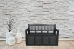 Merkloos Opbergbank Van Kunststof | 130 X 60 Cm | Antraciet -Tuinmeubelwinkel 1200x799 36