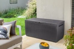 Opbergbox Tuin - Kussenbox Waterdicht - Bruin - Zitbox Kussenbox Voor Buiten - Voor Tuinmeubelen - Tuinkussens - Opberg Tuin - Kussenboxen - XL - Groot - 305 Liter -Tuinmeubelwinkel 1200x800 166