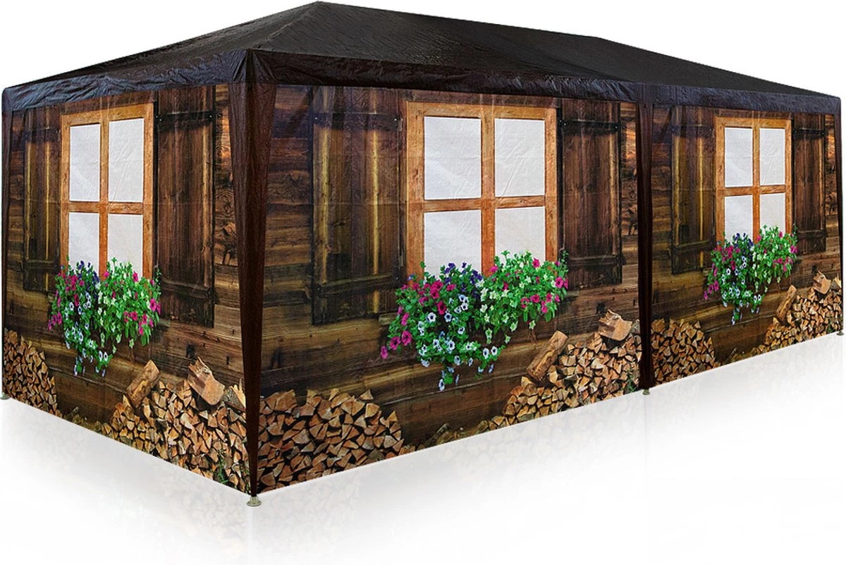 Casaria Apres-Ski Hut Party Tent - 18m² - 3x6m Met 6 Zijpanelen 1 Casaria Apres-Ski Hut Party Tent - 18m² - 3x6m Met 6 Zijpanelen