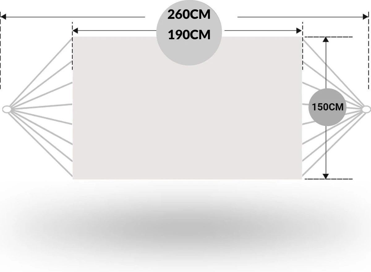 Dubbele Hangmat Rood Met Spreidstok - 1 Of 2 Persoons - Lig Oppervlak 190x150cm - Lengte 260cm 3 Dubbele Hangmat Rood Met Spreidstok - 1 Of 2 Persoons - Lig Oppervlak 190x150cm - Lengte 260cm - Afbeelding 3