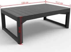 Allibert Lyon Tuintafel - 116x71,5x66/40 Cm - Grafiet 26 Allibert Lyon Tuintafel - 116x71,5x66/40 Cm - Grafiet -Tuinmeubelwinkel 1200x881 2