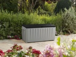 Keter Novel Opbergbox - 340L - 124x55x62.5cm - Grijs -Tuinmeubelwinkel 1200x899 20