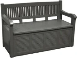 Merkloos Opbergbank Van Kunststof | 130 X 60 Cm | Antraciet -Tuinmeubelwinkel 1200x904 5