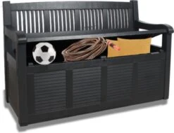 Merkloos Opbergbank Van Kunststof | 130 X 60 Cm | Antraciet -Tuinmeubelwinkel 1200x923 1