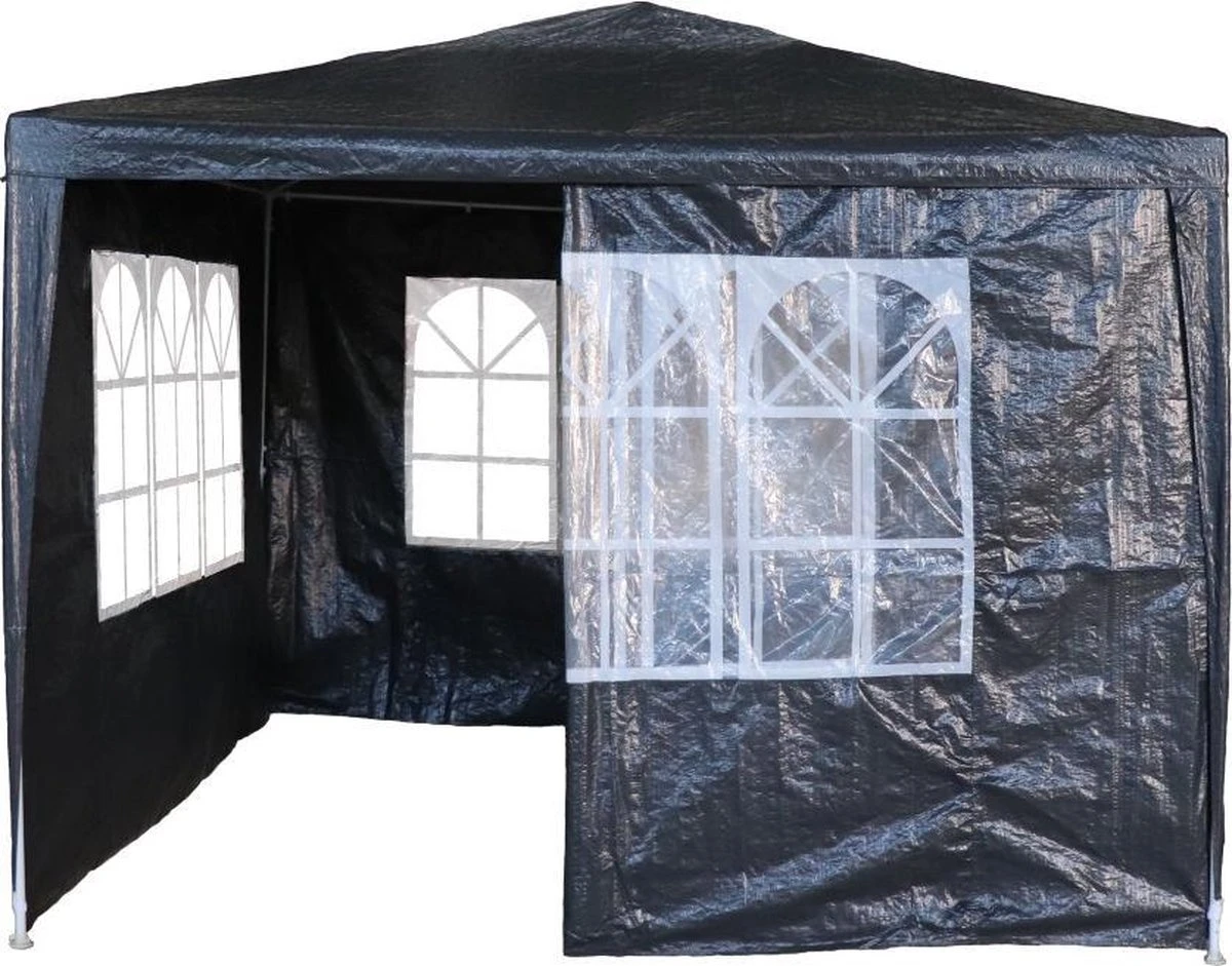 Garden Royal Partytent 3x3m Grijs Met 4 Zijwanden 1 Garden Royal Partytent 3x3m Grijs Met 4 Zijwanden
