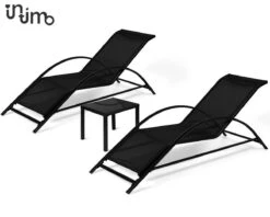 Intimo Ligbeddenset + Tafel - Zwart - 163x60x65/45x45x40 -Tuinmeubelwinkel 1200x960 6