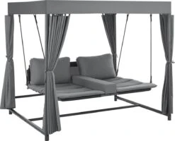 Schommelbank / Ligbank Kassandra - Donkergrijs -Tuinmeubelwinkel 1200x973 1