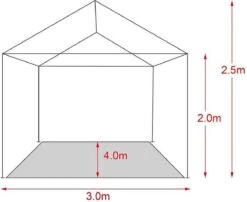 MaxxGarden Partytent - Paviljoen - 3x4m - Incl. Zijwanden - Waterdicht - Antraciet -Tuinmeubelwinkel 1200x979 2