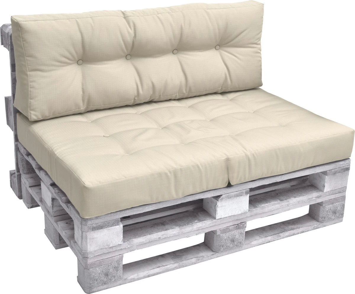 Beautissu Elements – Palletkussen 120x40cm - Rugkussen Natuur In Matraskussen Kwaliteit 1 Beautissu Elements – Palletkussen 120x40cm - Rugkussen Natuur In Matraskussen Kwaliteit