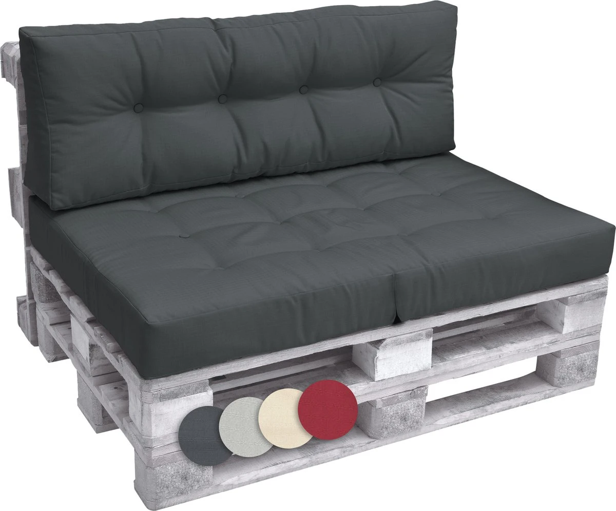 Beautissu Eco Elements Palletkussen – Rugkussen 120x40x15 Cm Voor Palletbank - Kussen Graphiet Grijs - Palletkussens In Matraskussen Kwaliteit 1 Beautissu Eco Elements Palletkussen – Rugkussen 120x40x15 Cm Voor Palletbank - Kussen Graphiet Grijs - Palletkussens In Matraskussen Kwaliteit