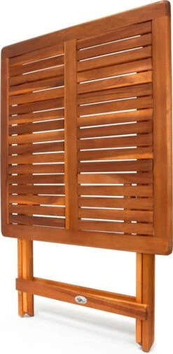 Casaria Bijzettafel Acacia Hout- Inklapbaar - 70x70x73 Cm Bruin 9 Casaria Bijzettafel Acacia Hout- Inklapbaar - 70x70x73 Cm Bruin -Tuinmeubelwinkel 588x1200