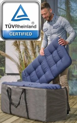 Opbergtas Voor Tuinmeubelkussens - 125 X 40 X 50 Cm (4 – 6 Lounge- Tuinkussens) - Grijs / Antraciet 12 Opbergtas Voor Tuinmeubelkussens - 125 X 40 X 50 Cm (4 – 6 Lounge- Tuinkussens) - Grijs / Antraciet -Tuinmeubelwinkel 754x1200
