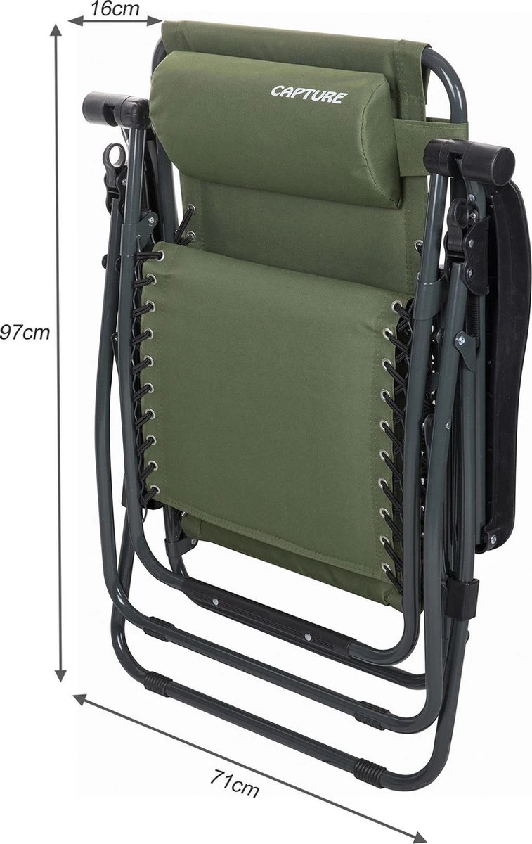 Capture Outdoor, Opklapbare Luxe Ligstoel "Relax RZ-1", Verstelbare Rugleuning, Luxe Armleuningen, Opgespannen Gevoerd Doek, Afneembaar Kussen, … 4 Capture Outdoor, Opklapbare Luxe Ligstoel "Relax RZ-1", Verstelbare Rugleuning, Luxe Armleuningen, Opgespannen Gevoerd Doek, Afneembaar Kussen, … - Afbeelding 4