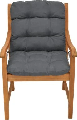 Beautissu Flair NL – Set Van 2 Tuinkussen Lage Rug Antraciet – 100x50 Cm – Zitkussen Matraskussen Voor Tuin Meubelen -Tuinmeubelwinkel 772x1200