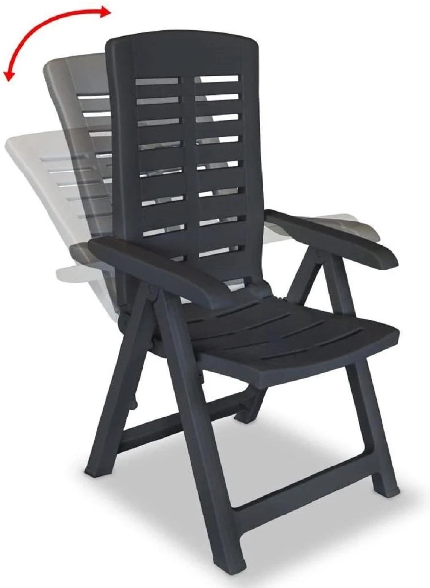 MaxxGarden Tuinstoel - Verstelbare Stoel Met Armleuningen - Zwart 3 MaxxGarden Tuinstoel - Verstelbare Stoel Met Armleuningen - Zwart - Afbeelding 3