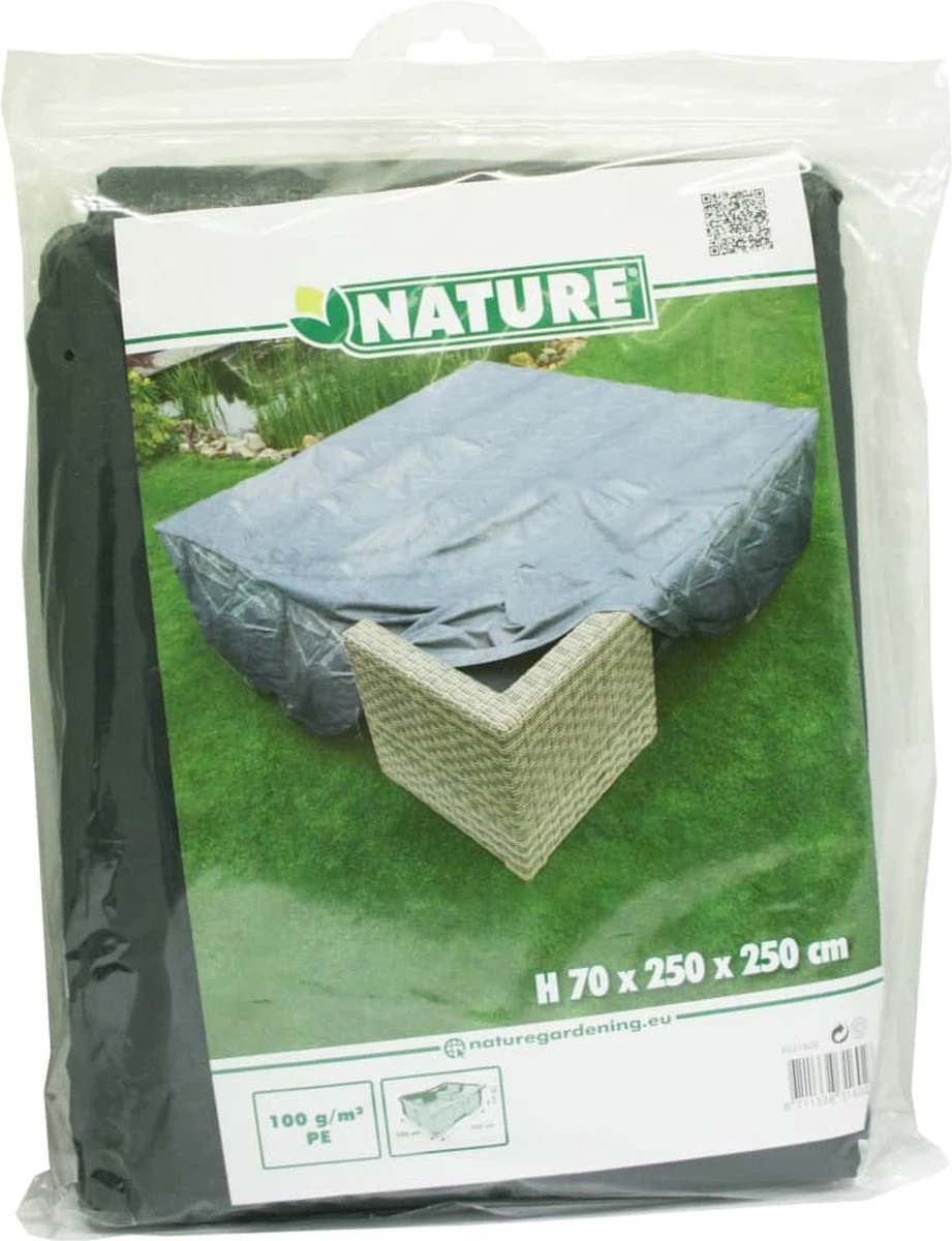 Nature - Tuinmeubelhoes - Beschermhoes Voor Loungeset - H70 X 250 X 250cm 3 Nature - Tuinmeubelhoes - Beschermhoes Voor Loungeset - H70 X 250 X 250cm - Afbeelding 3