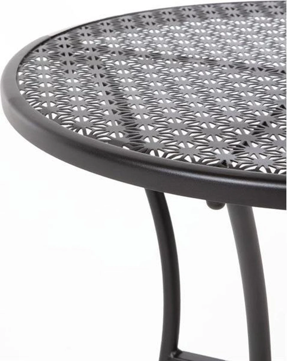Bolero Ronde Stalen Bistro Tafel Zwart 60cm 4 Bolero Ronde Stalen Bistro Tafel Zwart 60cm - Afbeelding 4