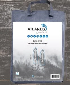 Weersbestendige Parasolhoes - Max. 4 X 4 M - Grijs / Antraciet - Zweefparasol 17 Weersbestendige Parasolhoes - Max. 4 X 4 M - Grijs / Antraciet - Zweefparasol -Tuinmeubelwinkel 992x1200 4